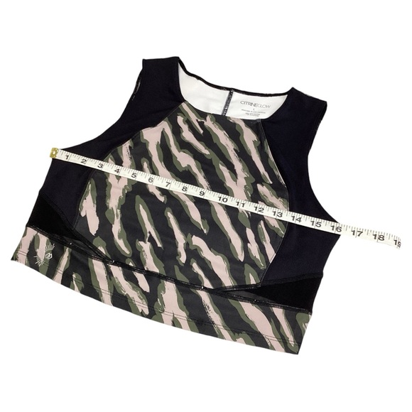 Citrine Glow Geometric Unpadded Spandex Sports Bra Size Large - Picture 3 of 11